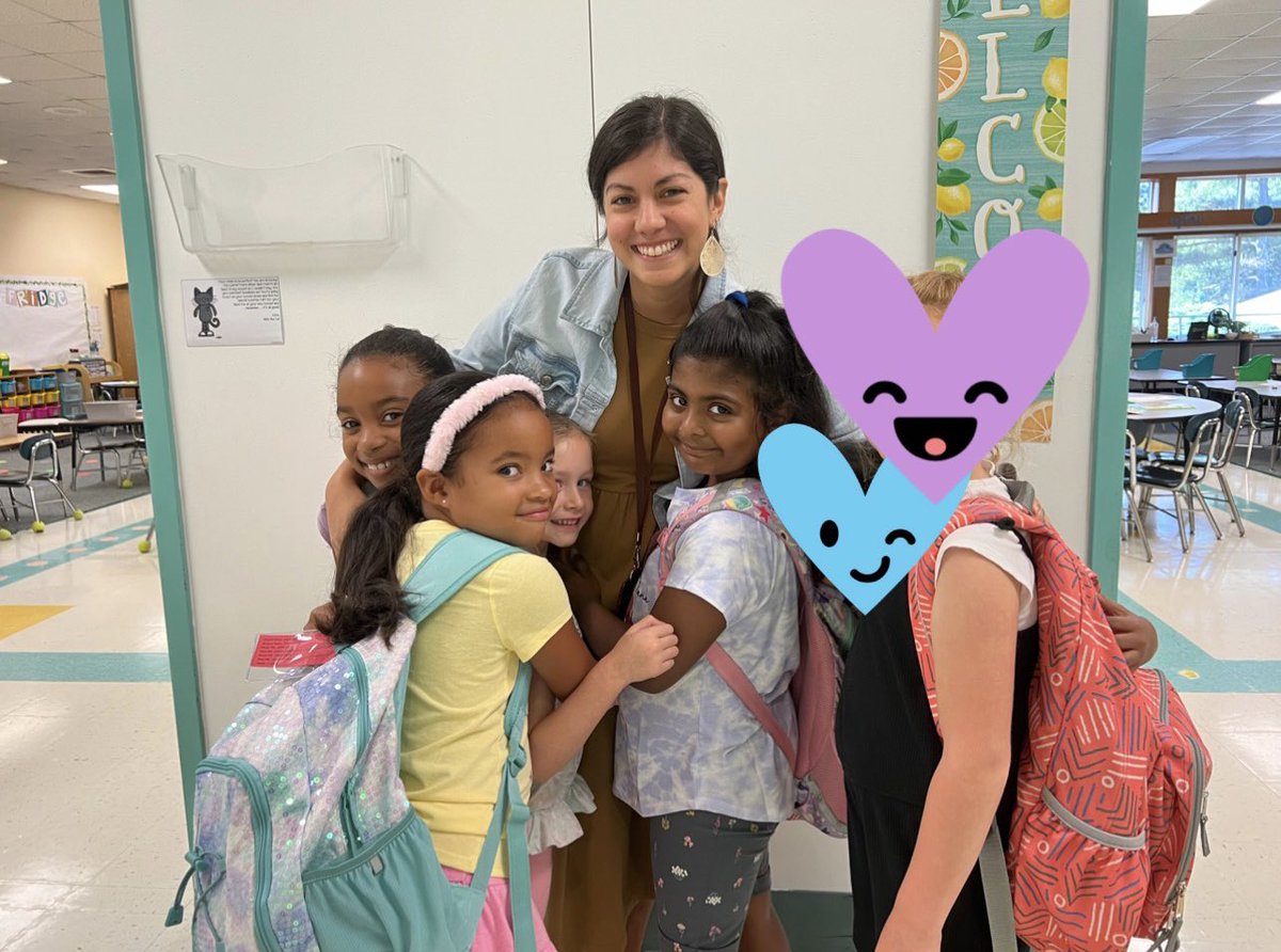 Love my daily group hug from my former kindergarten girls 🥹 <a href="/apexescougars/">Apex Elementary</a>