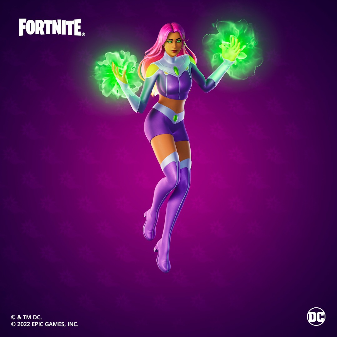 “Starfire has arrived on Fortnite. https://t.co/MIMYKYl7nu” .