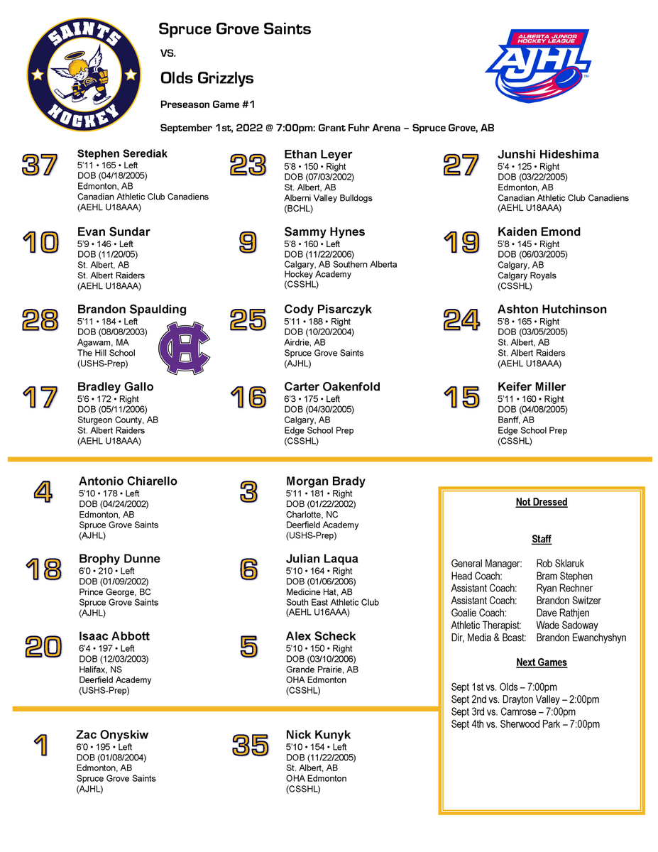 Spruce Grove Saints tweet media