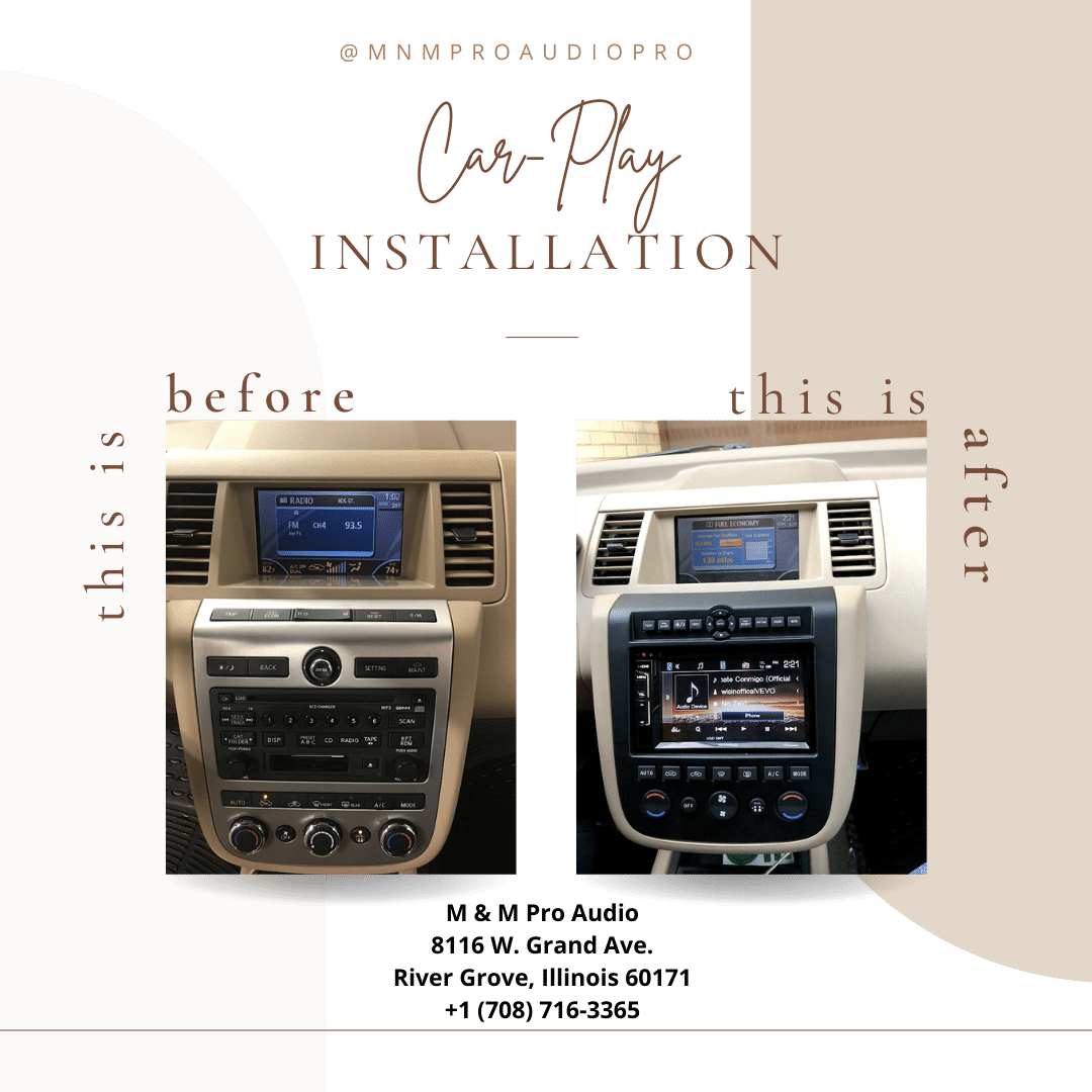 M&M Pro Audio on Twitter "Before and after Car Play Installation. For