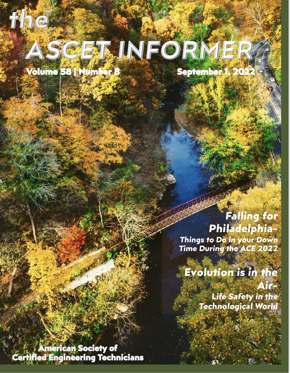 The September 2022 edition of The ASCET Informer is now available! Check your email or our website to access your copy today! You’re sure to fall for it! 🍁🍂🎃

#fallingforascet #lifesafety #fireprotection #civilengineering #ascetinformer #ace2022 #monthlymagazine