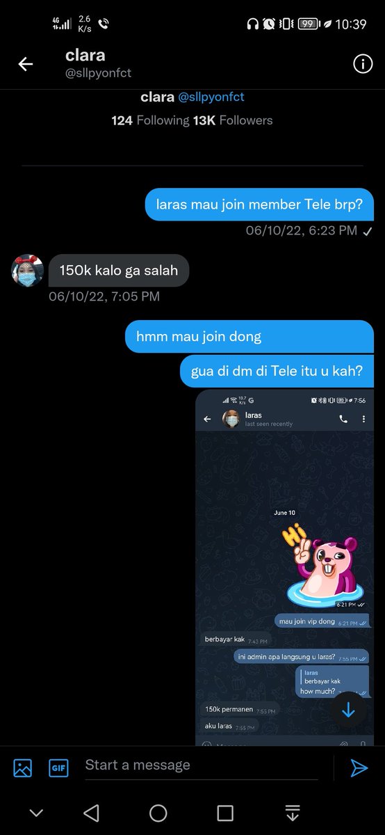 baddybichh's tweet photo. cuman mau cerita aja, jadi gua join jadi member di  @sllpypremium @sllpyonfct aka laras bali, laras, Clara etc. bulan 6 itu bayar 150, ada beberapa gua masuk chanel premium gitu karena respect sama creatornya, seingget gua di bulan 6  itu channel isinya vid lama ama snap2 gitu👇 https://t.co/6DAbow1Q0h