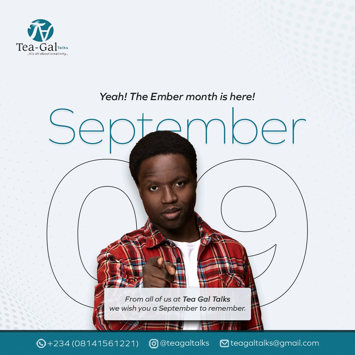 teagaltalks's tweet photo. Happy new month guys
Welcome to the ember month, may this new month bring you joy and happiness
To all single men and teenage boys, AFRO CONFERENCE is around the corner, get ready to be blessed, so make sure to be there
#september #newmonth #teagaltalks #afroconference2022 https://t.co/HBzLOWhC6y