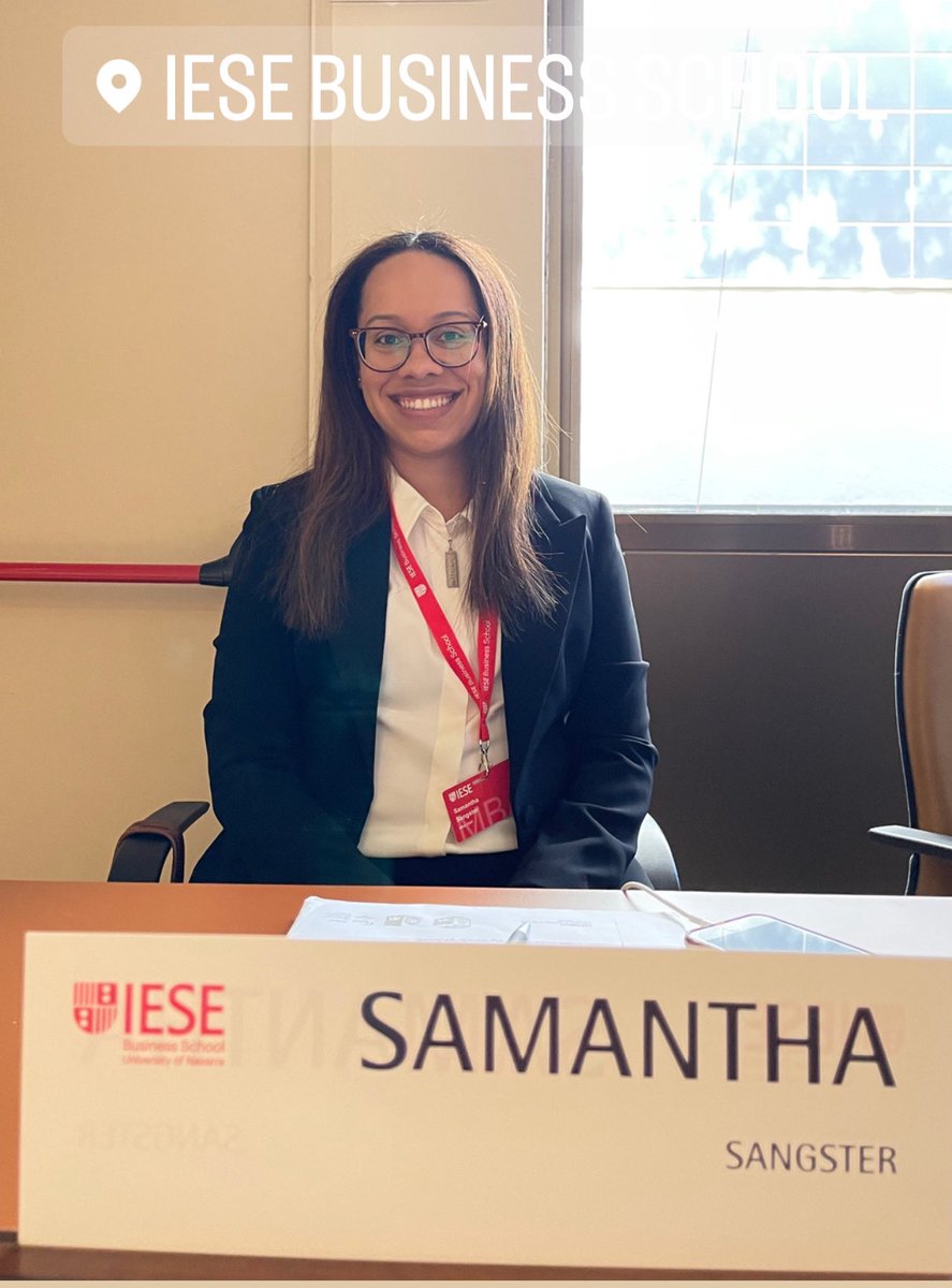 scubed7's tweet photo. Officially began the #classof2024 #MBA at @iesebschool today. I can’t wait to experience this #journeyofalifetime  as a @fortefoundation #fellow and promote #morewomenleading. Also as the only student from #TrinidadAndTobago in the program, I’m excited to rep the region as well. https://t.co/wbipeyuSIG