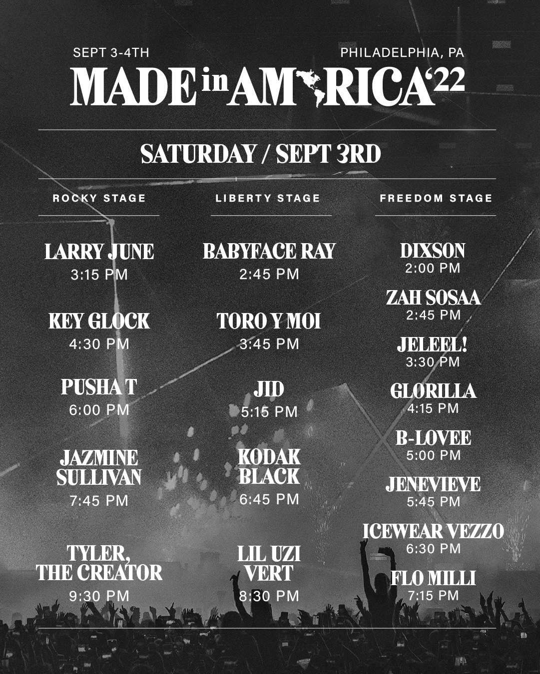 Made In America schedule