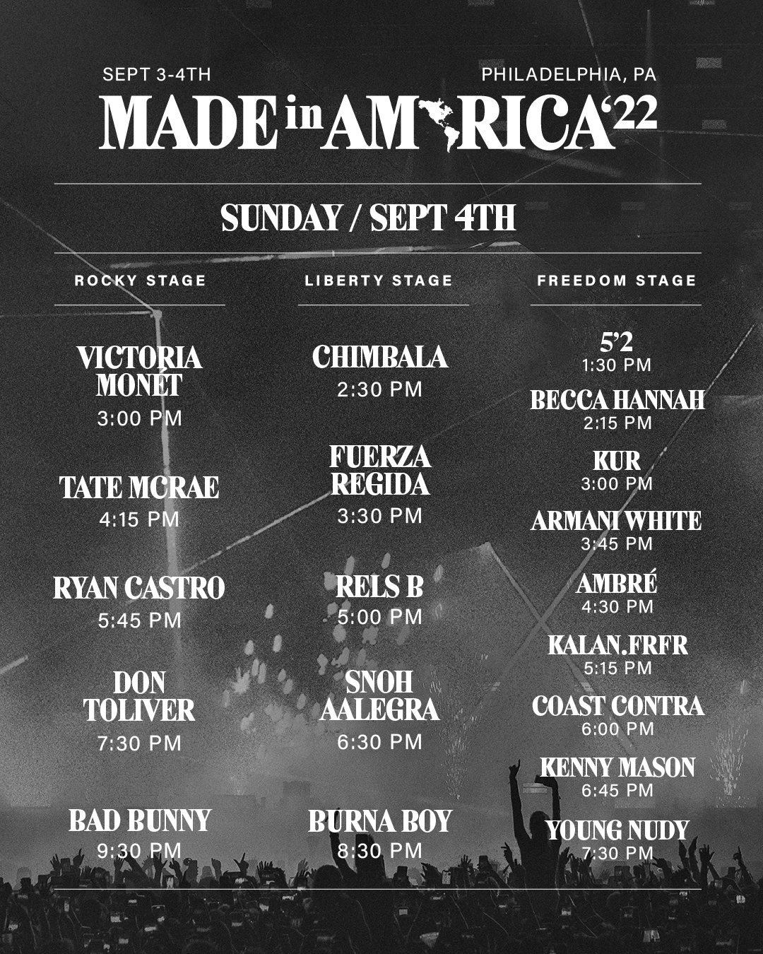 Made In America schedule