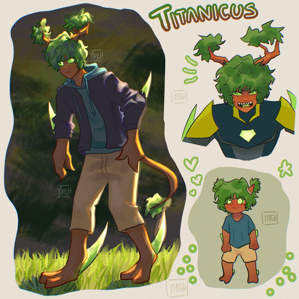 SonyYireh's tweet photo. 🤎💚//TITANICUS\\💚🤎
.
 Imaginé cómo se vería mi versión de Titi ya mayor😳

Staxx le dio una armadura parecida a la suya 💚

Imaginen a Titi revelándose contra Alien jefe en plan “Mi verdadero padre es Staxx y mi hogar es Karmaland” 

#karmaland5 (favor de no copiar mi diseño) https://t.co/9IlTAuSIsC
