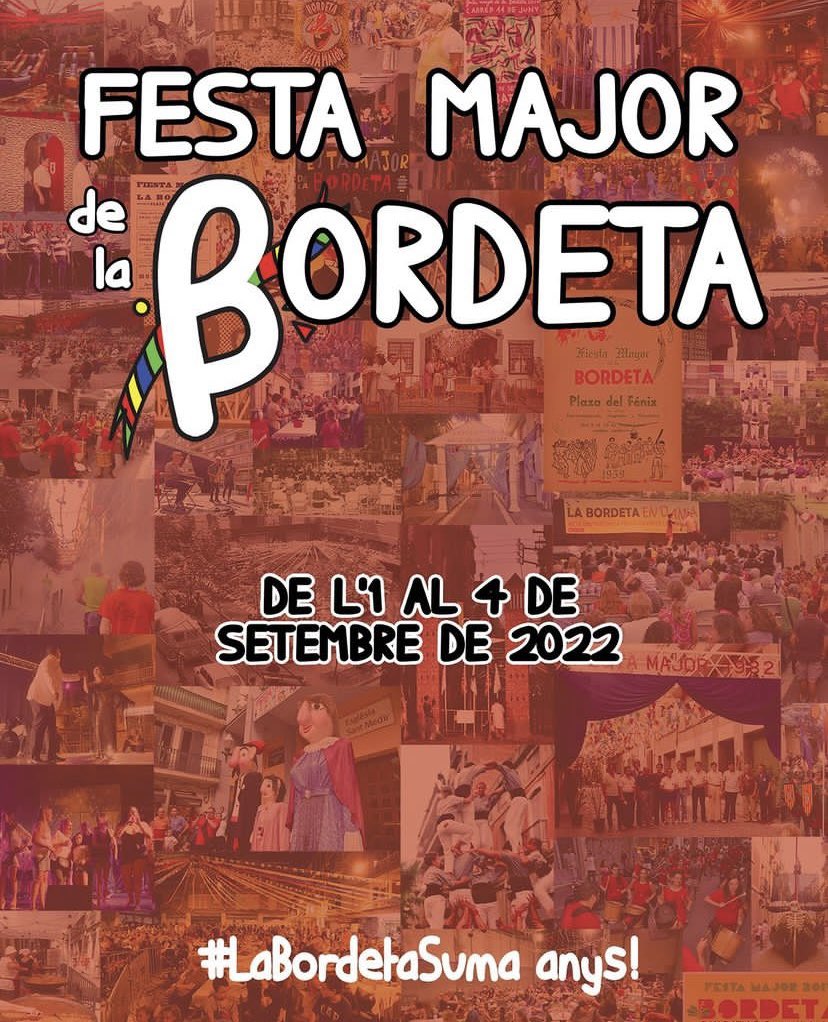 neusmunte's tweet photo. Des de @JuntsxCatSants @JuntsxCatBCN us desitgem una bona festa major i felicitem a totes les comissions de carrers i places que celebren aniversaris. 
#LaBordetasuma anys! https://t.co/ucVBpiCbGe