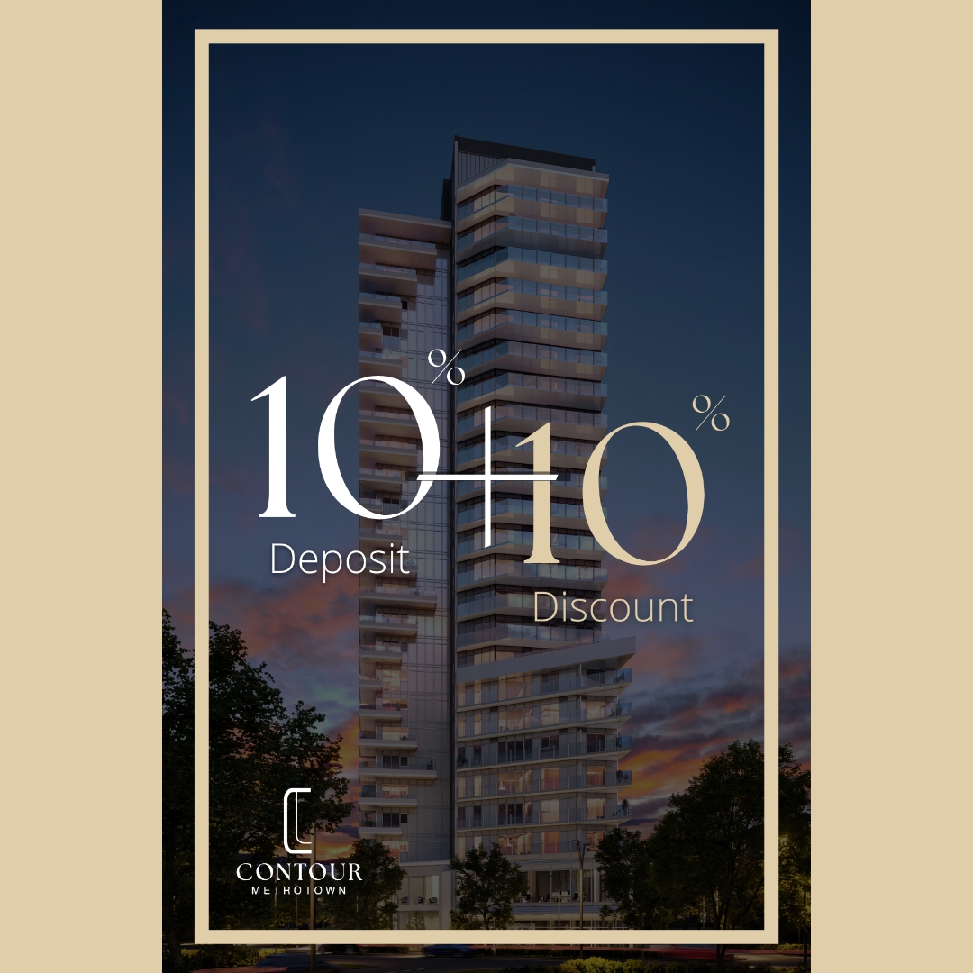 FINAL WEEKEND. 10% Deposit. 10% Discount on ALL homes.

This is your final opportunity to take advantage of our summer promotion at Contour. Don't miss out and save up to $150,000 on your home at Metrotown's most exclusive community. Contact our team to book your private tour now