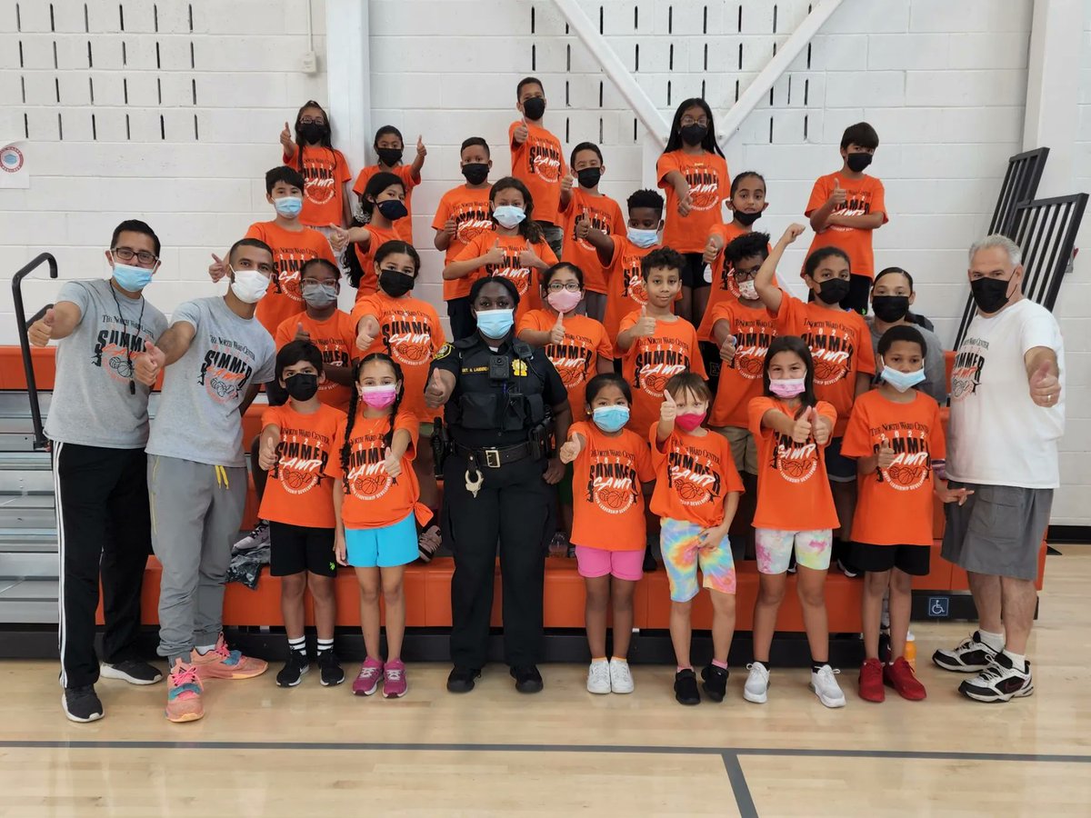 Thank you to Det. A. Lauderdale and Det. P. Dennis from the Community Focus Unit of the Newark Police Department for visiting our Fundamentals of Sports camp and participating in our weekly Basketball Skills Challenge with us.