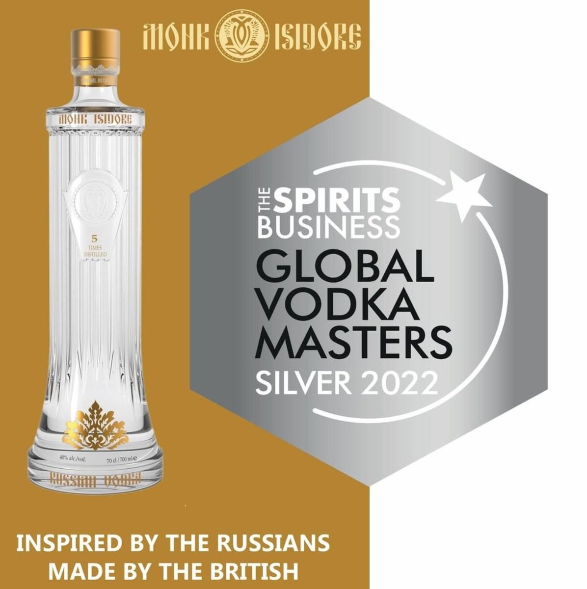 Monk Isidore Spirits Ltd to walk away with 1 x SILVER medal from their single entry and from within a very competitive Masters competition is a fantastic achievement!

Massive Congratulations!

Many thanks &amp; best regards

Richard Cochrane 
The Spirits Business
#vodka