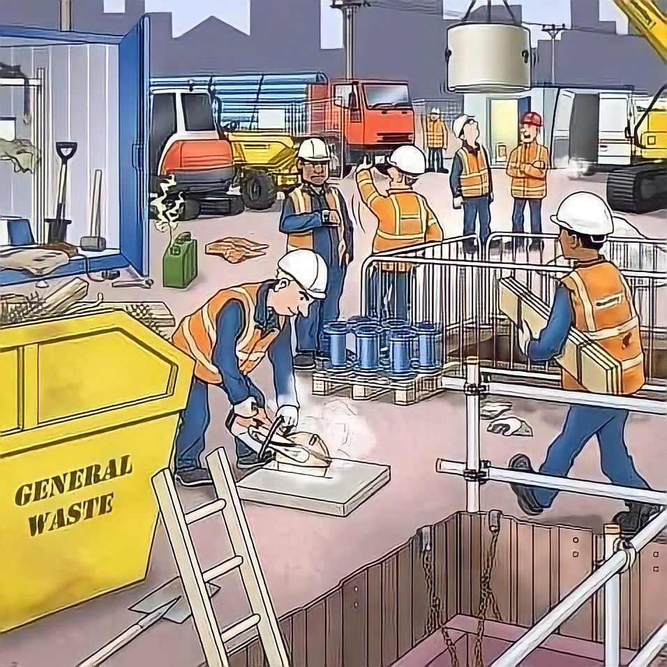 Oooh we love 'spot the hazards' pictures! How many can you spot?? Safe sites = happy sites, happy sites = happy customers #hazards #Businesses #sussex #Construction #facman