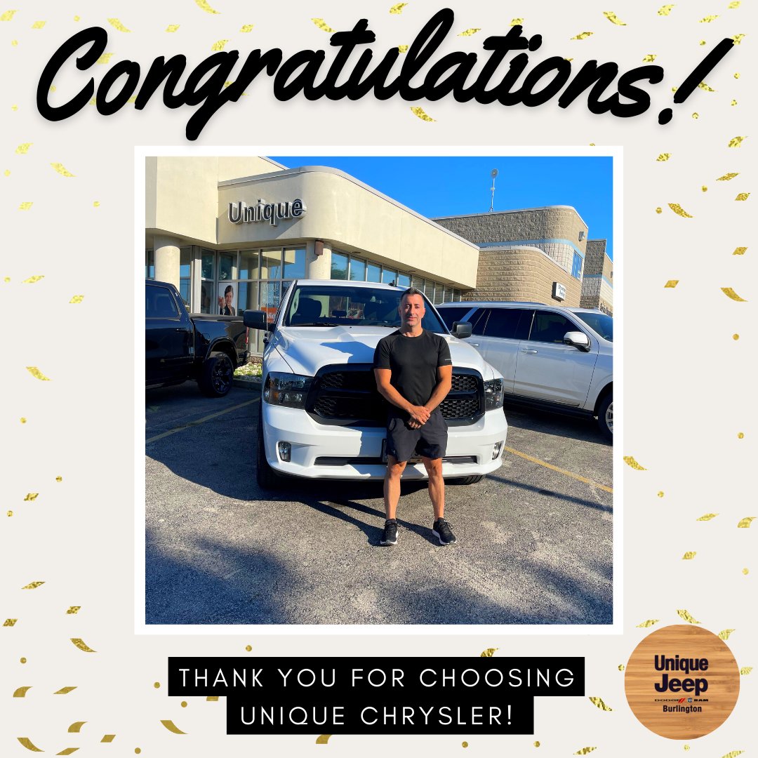 Congratulations to Frank on their 2022 Ram!

Thank you for trusting Abir and the Unique Jeep team with your exciting purchase!

#jeep #wrangler #unique #cars #dealership #customer #chrysler #dodge #jeeplife #jeepgrandcherokee #4x4jeep #dodgeramtrucks #jeepwrangler