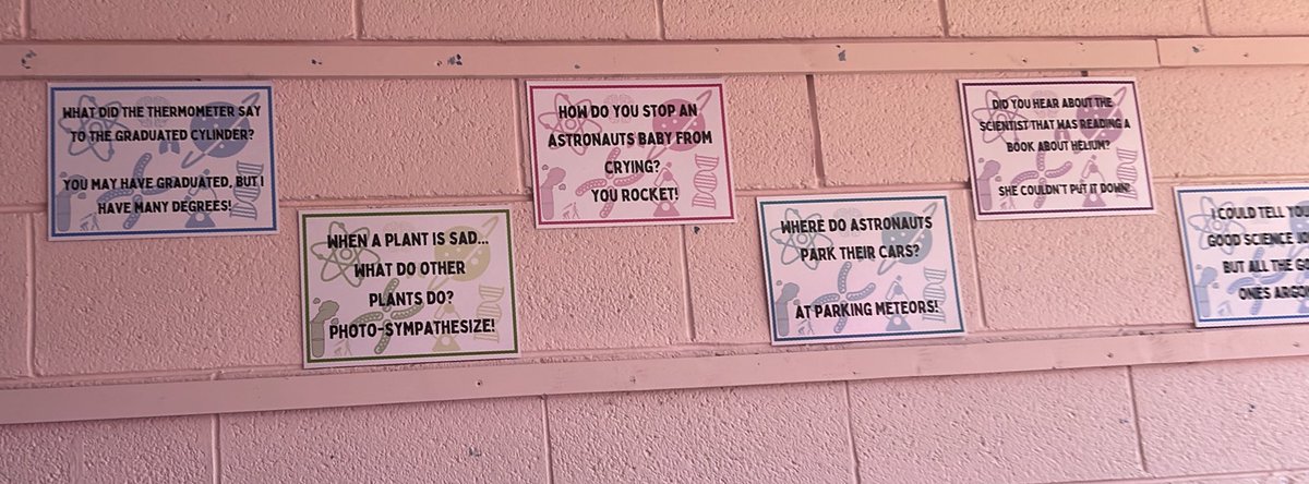 Delighted with my science jokes! Thanks <a href="/MissKinsella1/">Saoirse Kinsella</a> 💕 giving the room some personality ✨