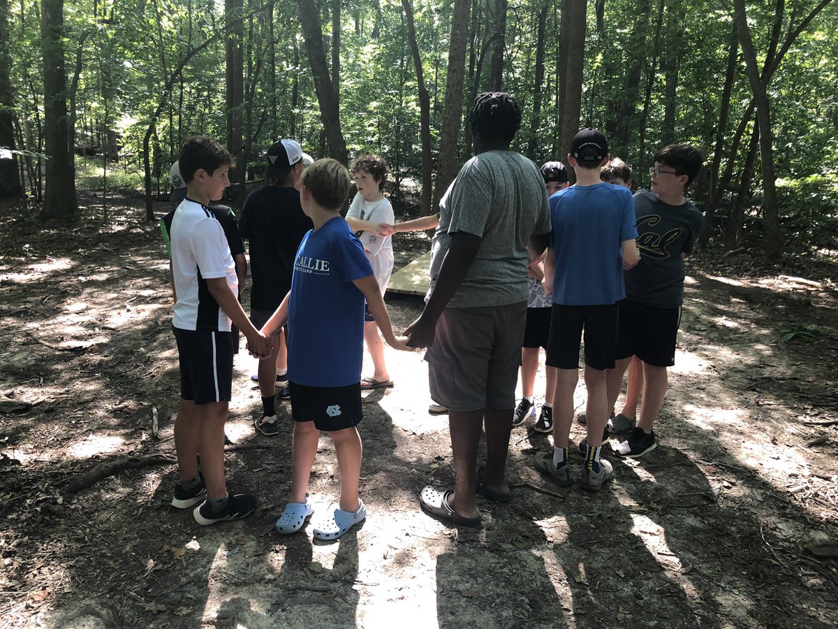 WCDS_Middle's tweet photo. Team building for seventh grade boys is a breeze! #WCDSMiddleSchool https://t.co/3RlB0ClWGg