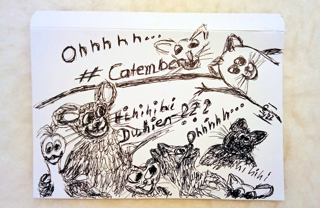 SyllaCarmen's tweet photo. Moin Ihr Lieben 🖌️👻🐱😺😹🐾❣️
#kleineKunstklasse #Catember22 #craptember
ÜBERRASCHUNG/SURPRISE!
Sorry, heute bekommen ich nur Quatsch hin! Die Ghosties wollen immer noch mitspielen und Ich kenne mich gar nicht mehr aus. Permanent Marker auf Pappe ist... naja!😆😂😂😂
!B https://t.co/PEBVtsagpR