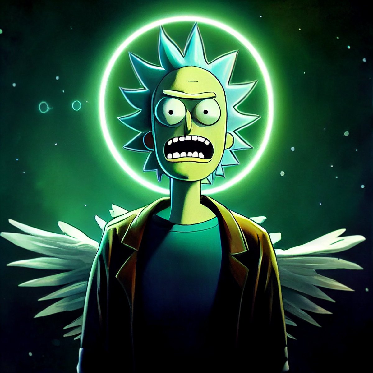 solocation_io's tweet photo. Wubba Lubba Dub Dub! How about this angel? 

Whoever pulls Rick on mint will get Morty airdropped 🌀 

#nft #art #rick https://t.co/f5lBTAIz7d