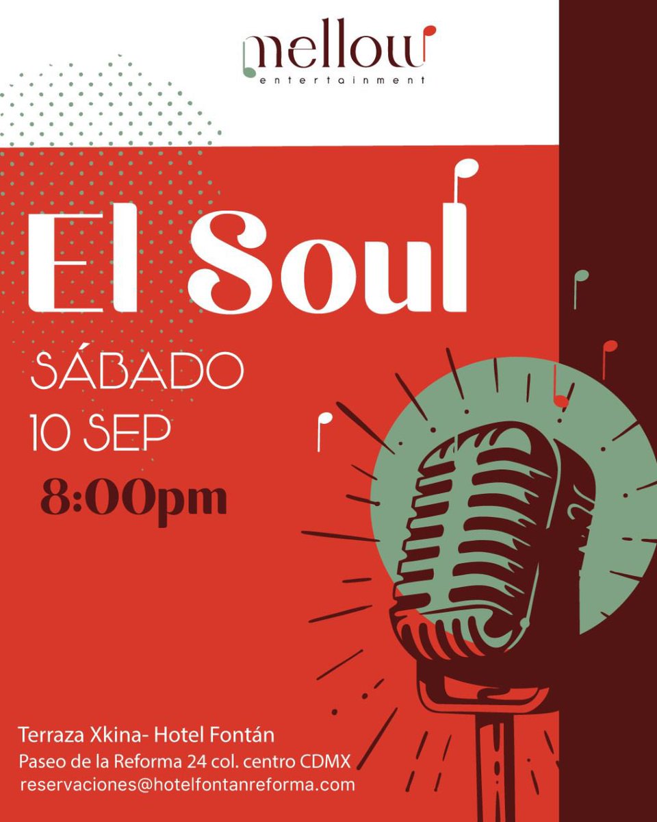 el_soul's tweet photo. Nos vemos el 10 en Reforma a gozar con #elsoul https://t.co/lrzt8jxgVG