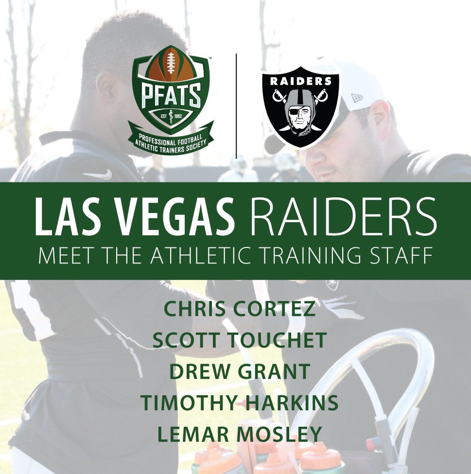 pfats_com's tweet photo. Continuing our membership recognition with the @raiders Athletic Training staff #RaiderNation #LV #AFCWest https://t.co/U05GHSL4EG
