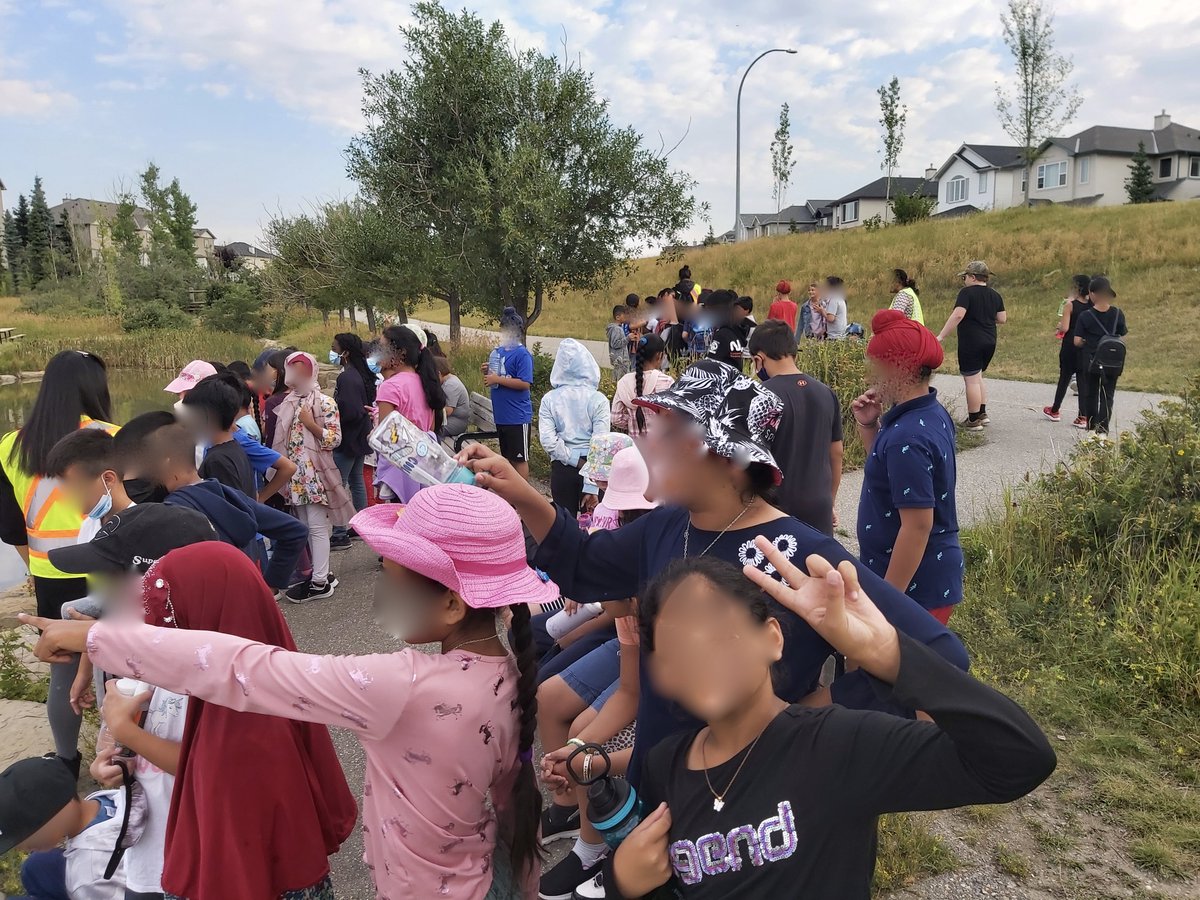 MrHuntersClass's tweet image. It was a beautiful morning to take a walk with students down to the storm pond. We were taking an inventory of the producers and consumers we could find.