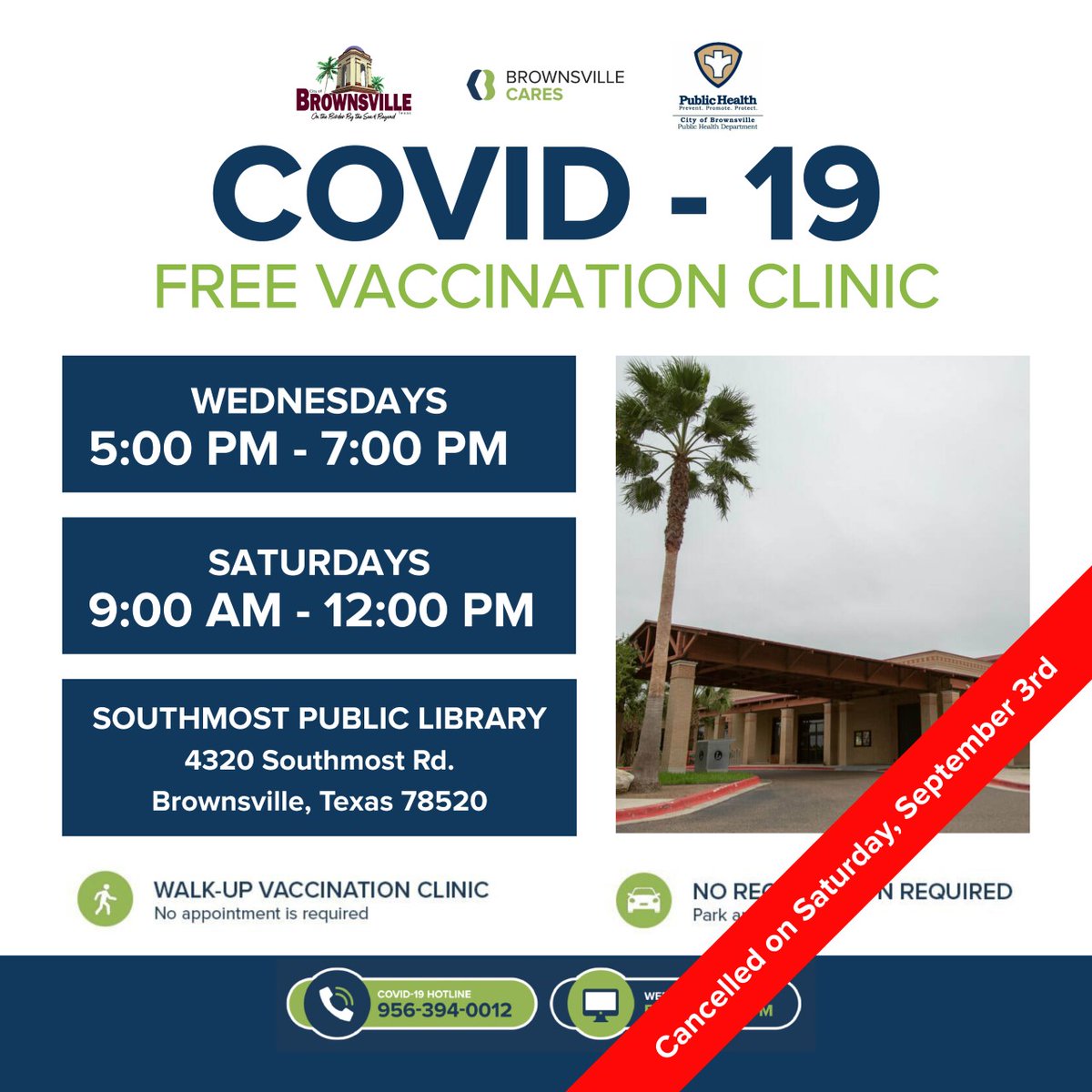 BTXBARCC's tweet photo. Our COVID-19 vaccination clinic scheduled for THIS Saturday, September 3rd 2022 has been cancelled. https://t.co/06UicQzM4v