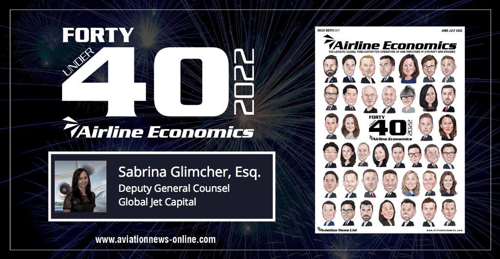 Congrats to Sabrina Glimcher, who was named among the 40 under 40 class of 2022 by Aviation News! We’d also like to thank our Chief Legal Officer and Sabrina’s mentor Chris Paul, who has played a pivotal role in motivating & guiding Sabrina in her success: bit.ly/3RcEkz0