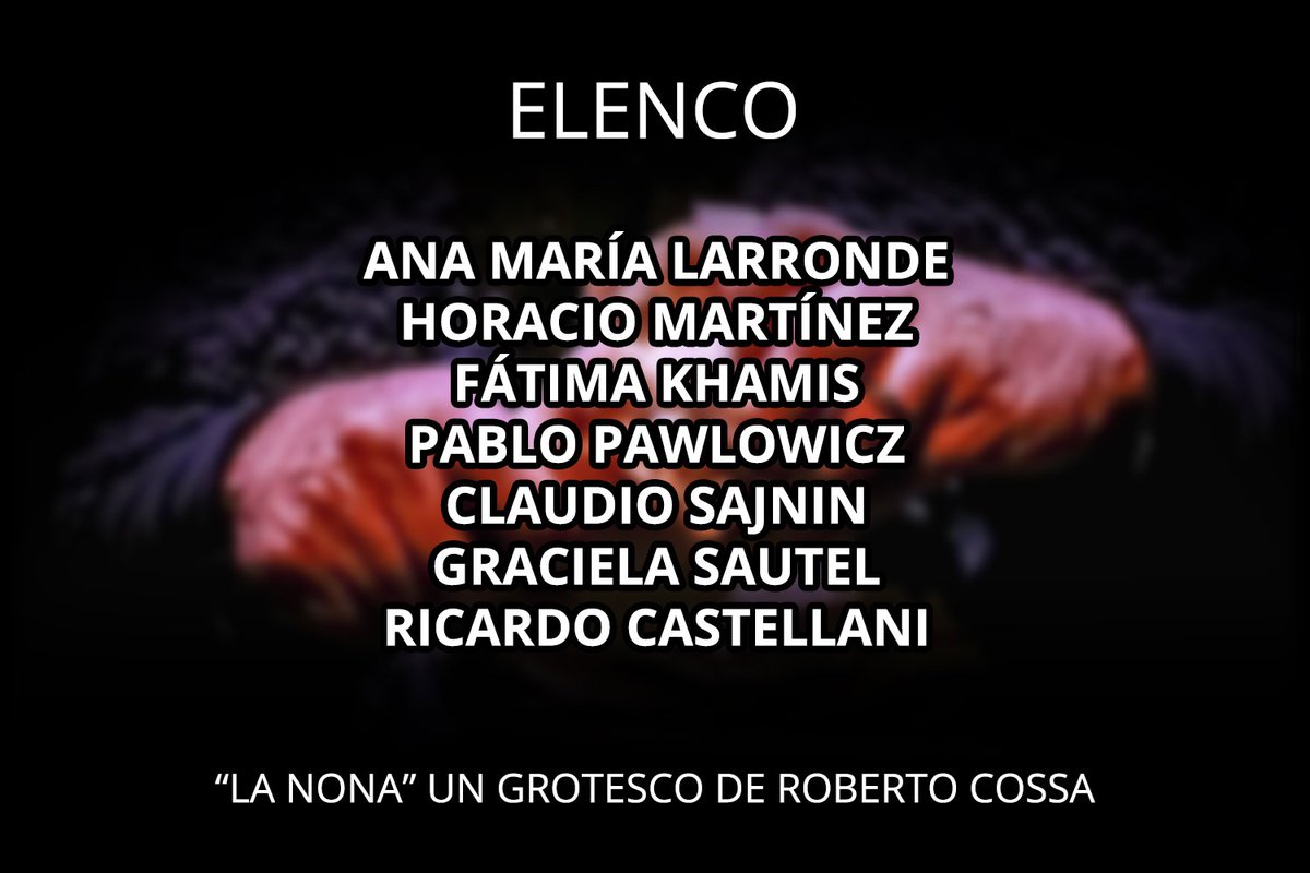 TeatroUNLP's tweet photo. ESTAMOS TODOS LOS SÁBADOS A LAS 21HS CON "LA NONA" DE ROBERTO COSSA. ENTRADA LIBRE Y GRATUITA. 
COMUNICARSE POR TELÉFONO JUEVES Y/O VIERNES DE 10HS A 14HS Y EL MISMO SÁBADO luego de las (18HS) AL ☎️ 221 423-2283 ☎️ Y RESERVAR SUS #ENTRADAS
.
🔸️CALLE 10 N* 1076 E/ 54 Y 55🔸️ https://t.co/3Q6MN23MZZ