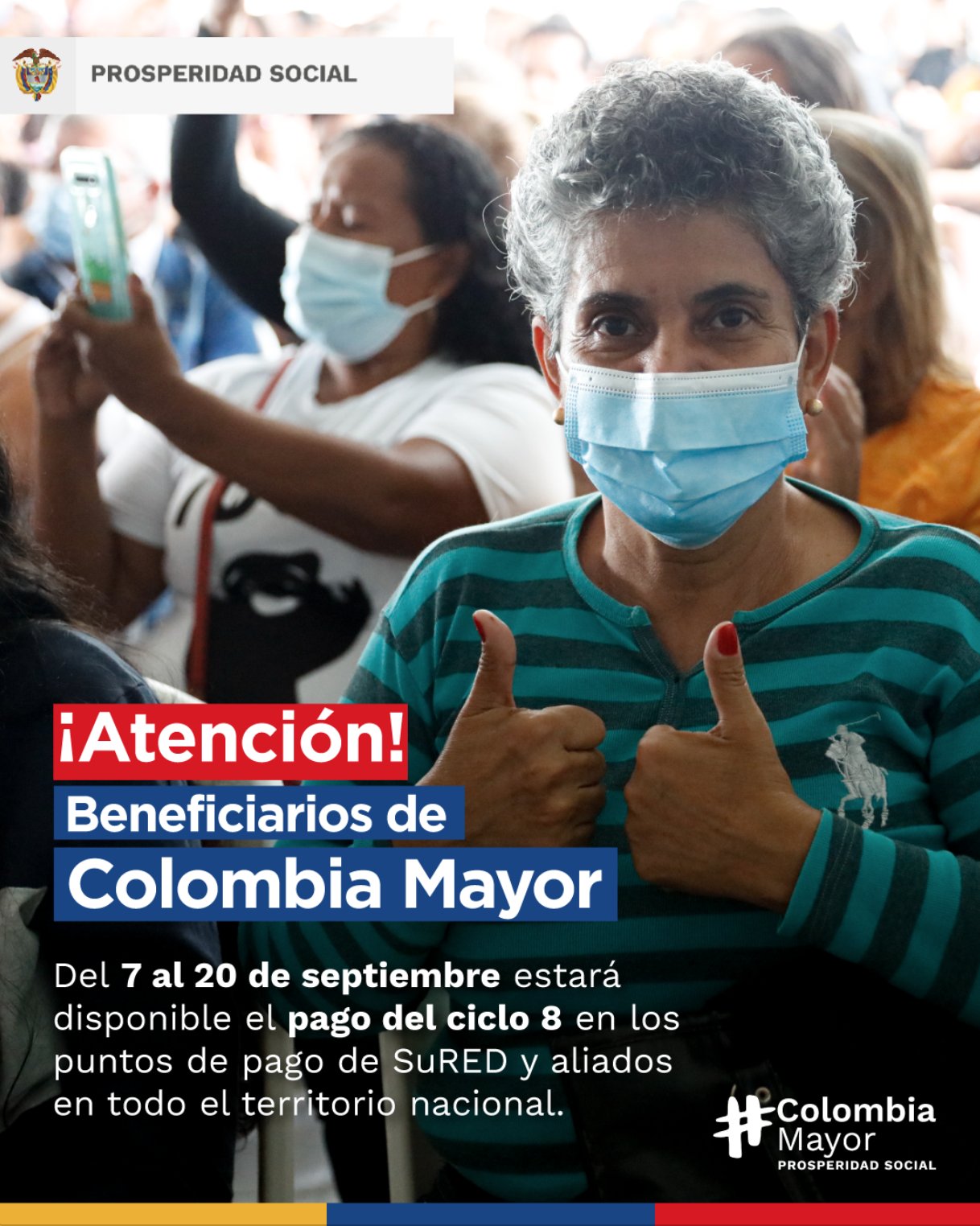 septiembre trae auxilios del programa Colombia Mayor