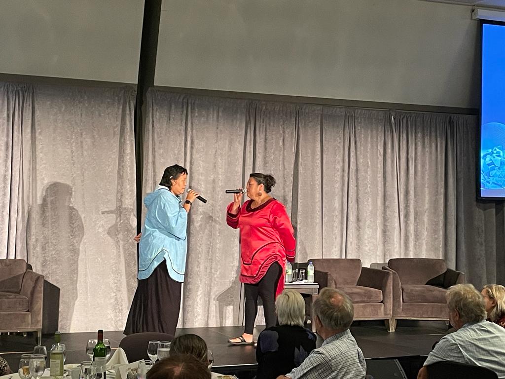 polarprediction's tweet photo. Thank you to Lydia Etok and Nina Segalowitz for their powerful throat singing, and sharing the cultural and personal importance of song. https://t.co/NkFuXAdaOY