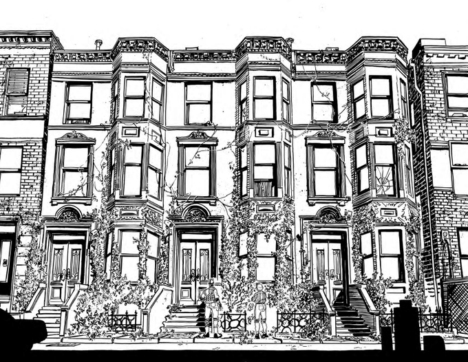 For reference, here's how that page looked inked. The life and mood that Nick is bringing to this book is simply unimaginable.  
