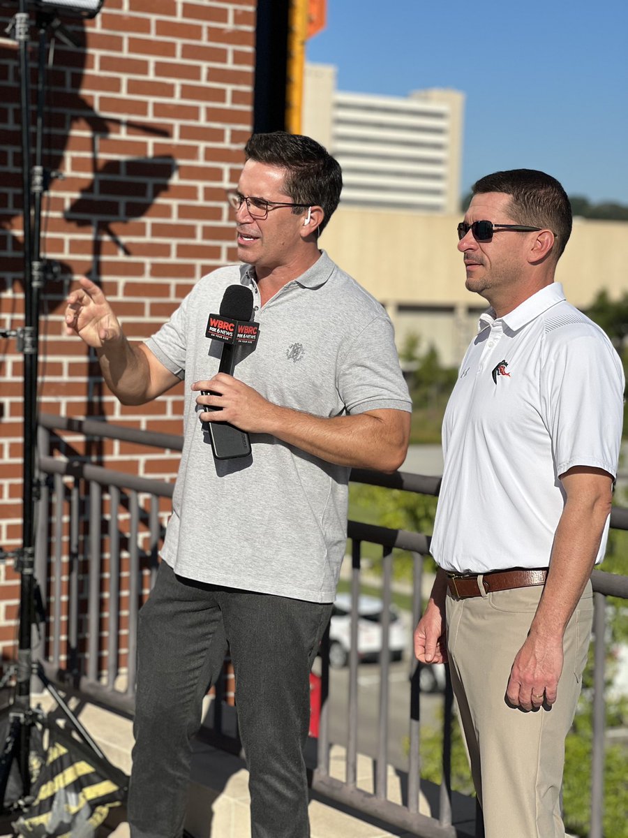 UAB Blazers start their football season tonight at Protective Stadium. I got to interview UAB football coach Bryant Vincent.He’s ready! Go Blazers!