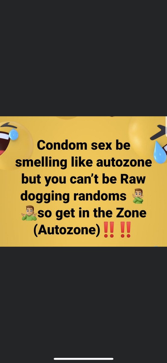 Iamdasupa1's tweet photo. 😂😂😂😂😂😭😭😭😭😭😂😂😂😂😂😂😂👊🏽👊🏽👊🏽👊🏽👊🏽 @TrojanCondoms  #strapup #stdfree #getindazone #rawdawg #autozone 🤣😂😂🤣😂😂😂😂😂#safesexisdabestsex https://t.co/lsVBY8XZNc