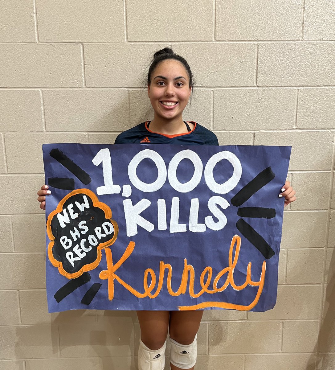 BridgelandVB's tweet photo. Congratulations to Kennedy Kays for getting her 1,000th kill today &amp; setting a new school record!! 🤩 We are proud of you!! 🧡💙🏐 @kennedykays @vypehouston @HoustonChronHS @CFISDAthletics @uttyler_vball https://t.co/Z4MiHkVNwE