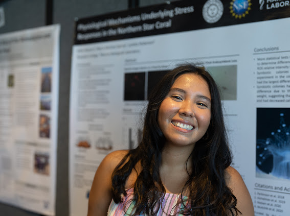 kellie_nav's tweet photo. This summer, I studied the impacts of climate change on a temperate coral, the Northern Star Coral as a @NSF Research Experiences for Undergraduates Program at the @MBLScience. Thank you @Roberson_Lo and @lluviamagenta for your mentorship! View my poster: https://t.co/eVEgFG1Zvk https://t.co/2CUeq1CKRI