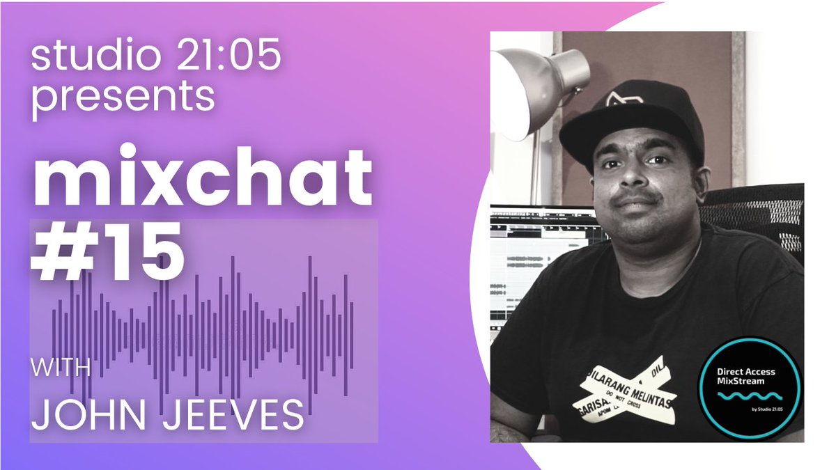 Mixboy2105's tweet photo. [PODCAST] #MixChat No.15 with @JohnJeeves. 

Listen to our conversation on the latest episode of my podcast.

https://t.co/c6fqKeFB0b

#Studio2105 #DirectAccess #MixStream #recordingstudio #podcast #songwriting #musicproducer #Careeradvice https://t.co/t4967vBJsy