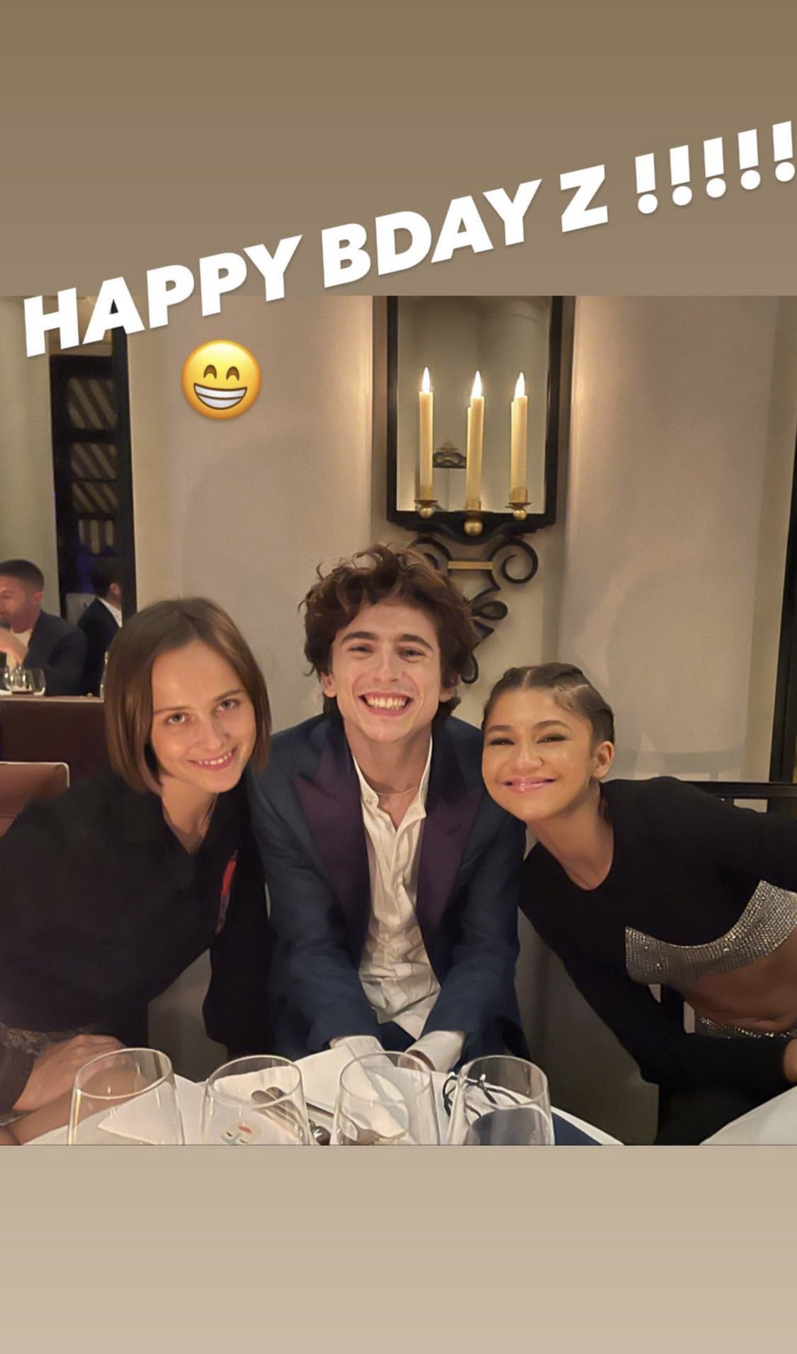 Zendaya Updates on X: "Timothée Chalamet wishes Zendaya a Happy Birthday on Instagram Stories. https://t.co/sXj74RFkt3" / X