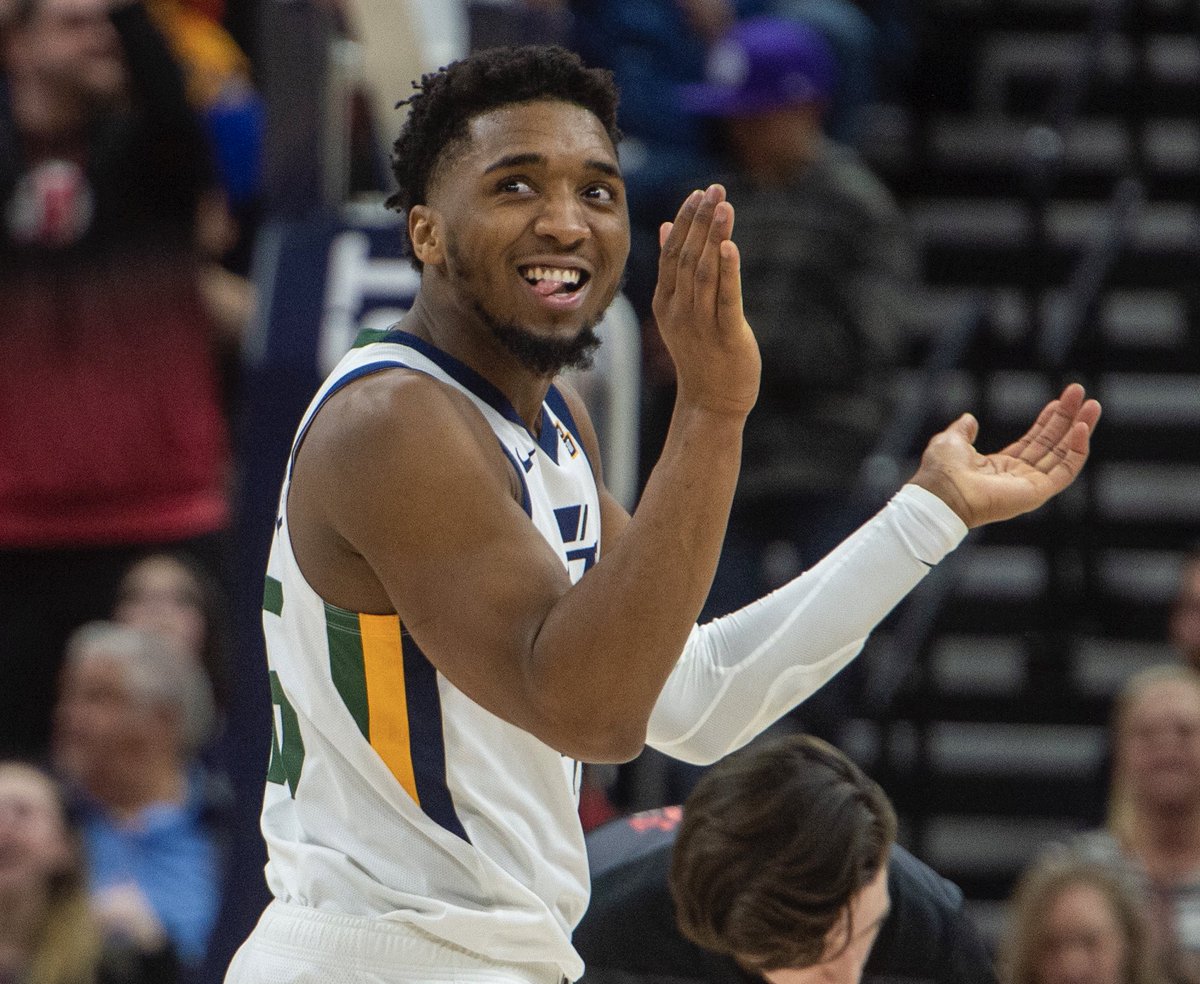 JazzNationNews's tweet photo. THANK YOU @spidadmitchell 
you 100% went above any expectations Jazz fans had when you arrived in SLC in 2017
Not only did you do great work on the court, but also off the court. Thank you for being such a great person
Wish you nothing but the best

#JazzNation https://t.co/6FqaYmtEpp