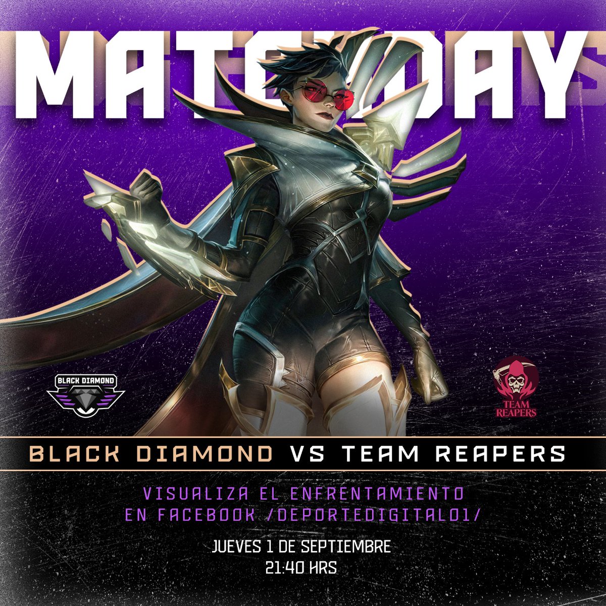 Hoy a las 9:40 PM MX jugamos la segunda fecha de SCLOL de <a href="/DeporteDigitalH/">Deporte Digital 01</a> y <a href="/LogitechG/">Logitech G</a> en contra de <a href="/TeamReapersCRC/">TeamReapersCR</a> 

#LetsGoBDG