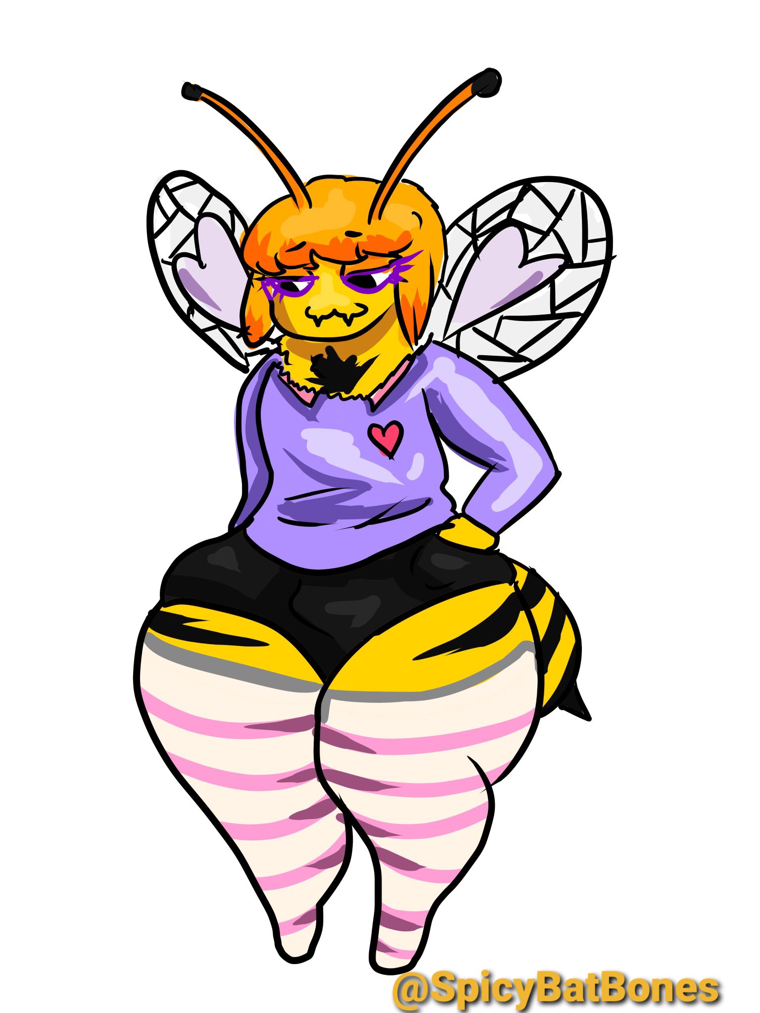 SpicyBatBones on X: Lil thicc bee femboy for @bowlingpinman34 ❤🐝  t.coh7DMWDb0mS  X