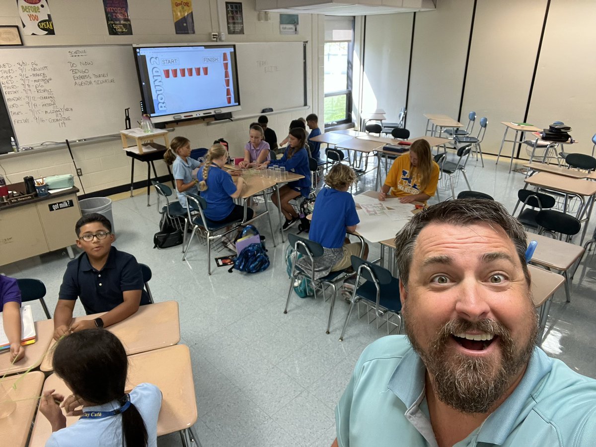 MrNewcott's tweet photo. What a great Tier 1 kickoff activity!  We all had a blast!! @MrsHamory #courageous #warriorstrong https://t.co/rEeS3WTUfv