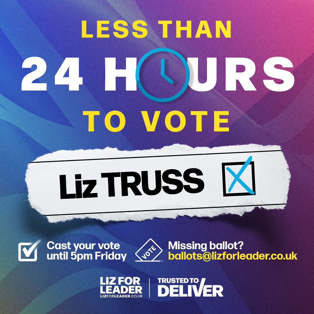 I’ve voted @trussliz #LizForLeader. Have you? 👇🏻
