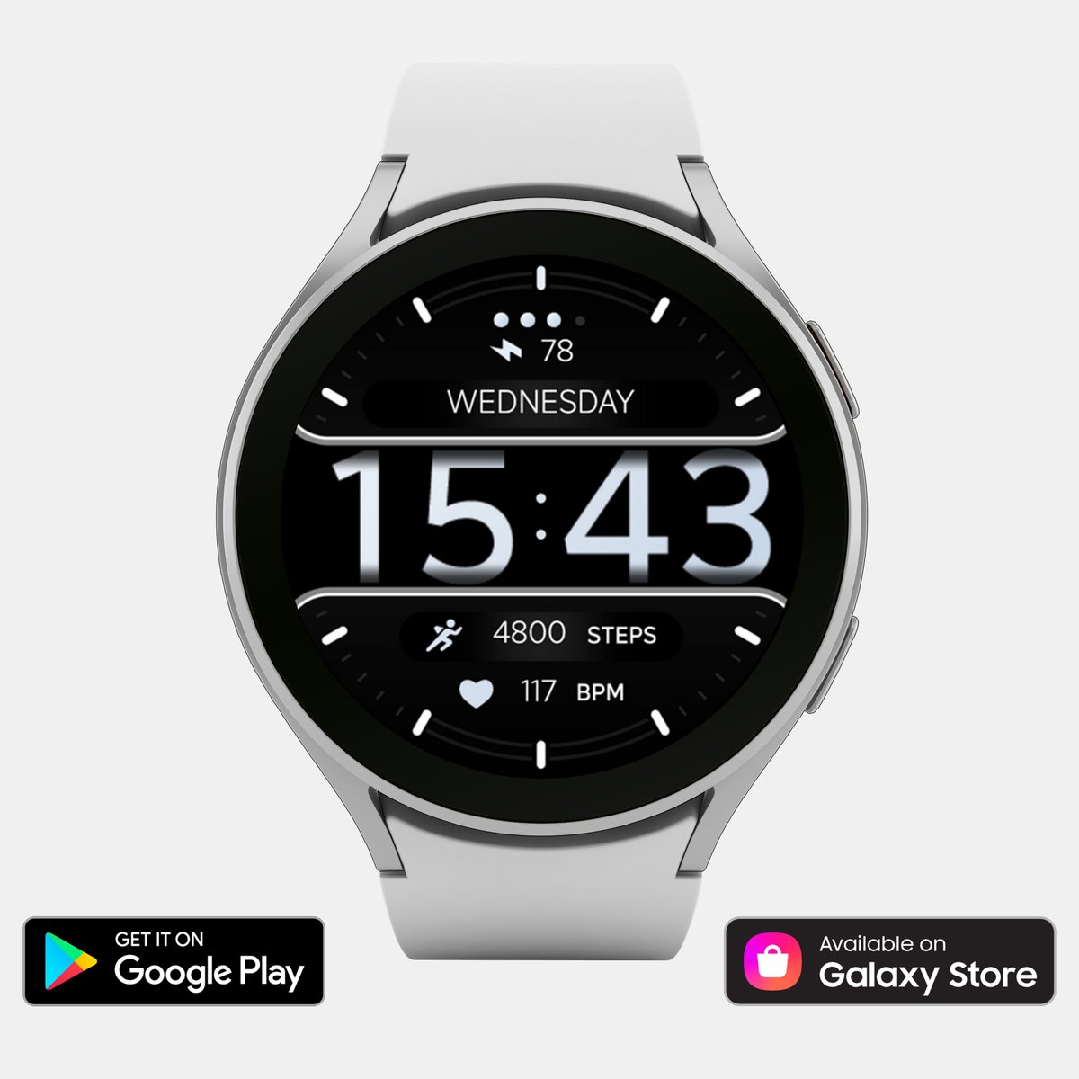 SamsungGearWF's tweet photo. Have fun with your watch face. 

Galaxy Store -> https://t.co/rzrl5wqoTt
Google Play -> https://t.co/QnEZstcoyV 

***Note: If Google Play shows a message "Incompatible device", open the link from the internet search engine on PC or mobile and install the watchface from it. *** https://t.co/C29JSWCY1o