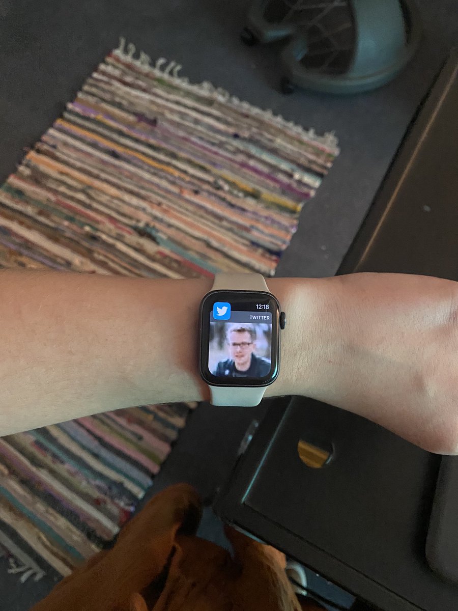 SammyDelong's tweet photo. @hankgreen I got this notification while teaching today. My students were wondering who the man peering from my wrist at them was. https://t.co/SPoB8HXn1C