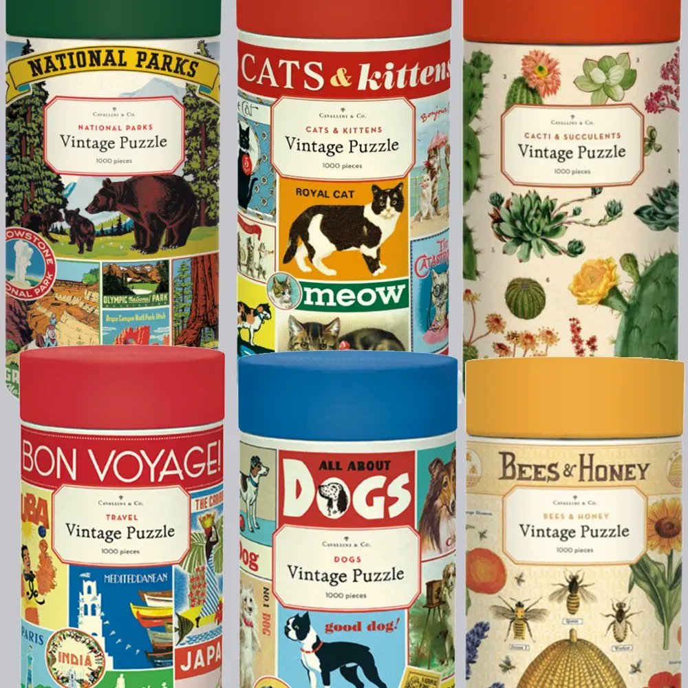 These timeless and gorgeous puzzles from #Cavallini celebrate all sorts of things - they are  available in our store &amp; online. Currently,  we do have them on sale online with the rest of our puzzles  Follow this link to  view them.   

buff.ly/3eb1Rln