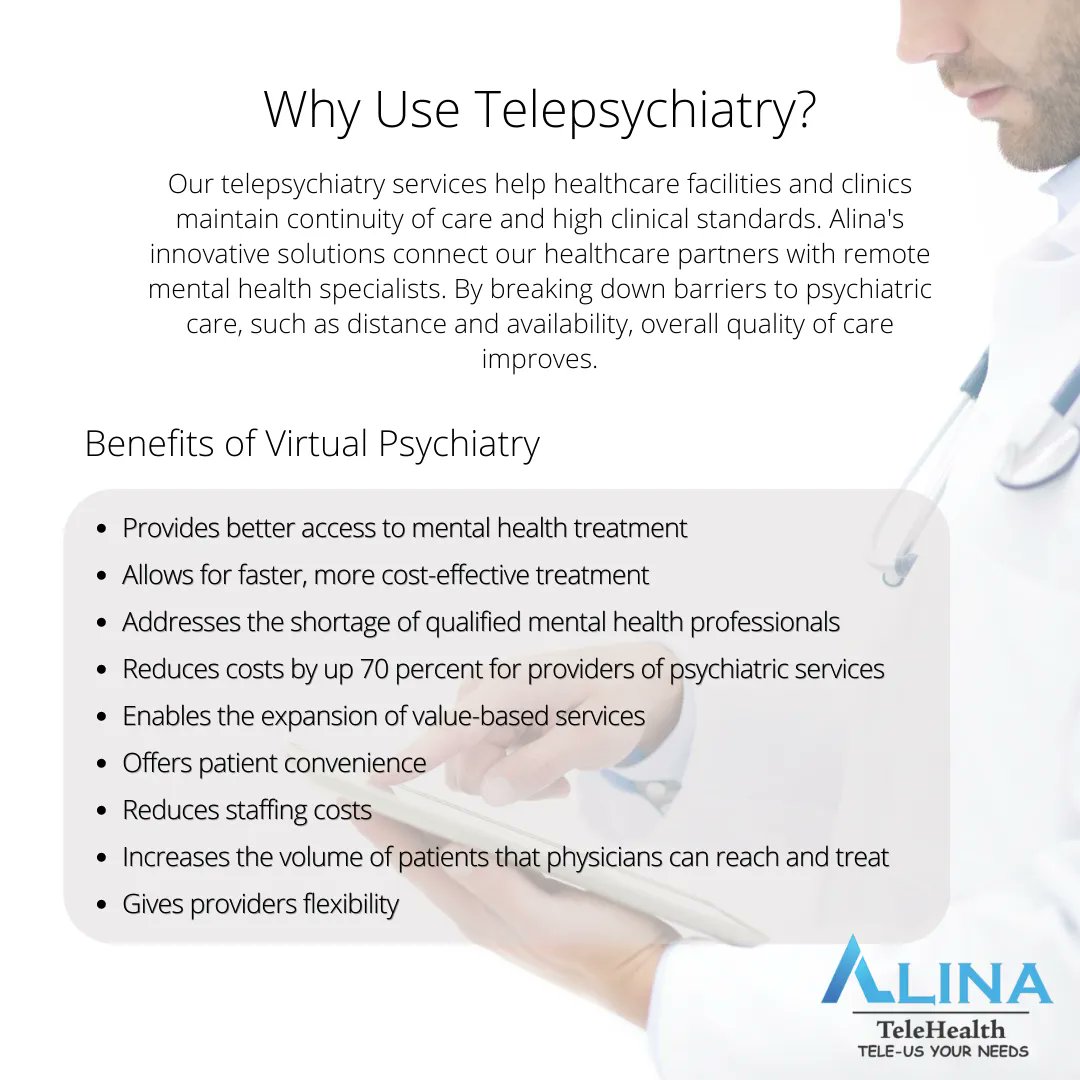 AlinaTelehealth's tweet photo. Tele-us your needs today! And we will create an entire telemedicine solution for your hospital or outpatient clinic! Coverage and response time per your demands.
Tele-us your needs today!
visit https://t.co/X6mpziEMDW
#TeleHealth #TelePsychiatry #TeleMedicineProgram #Hospital https://t.co/rtutdNP8AJ
