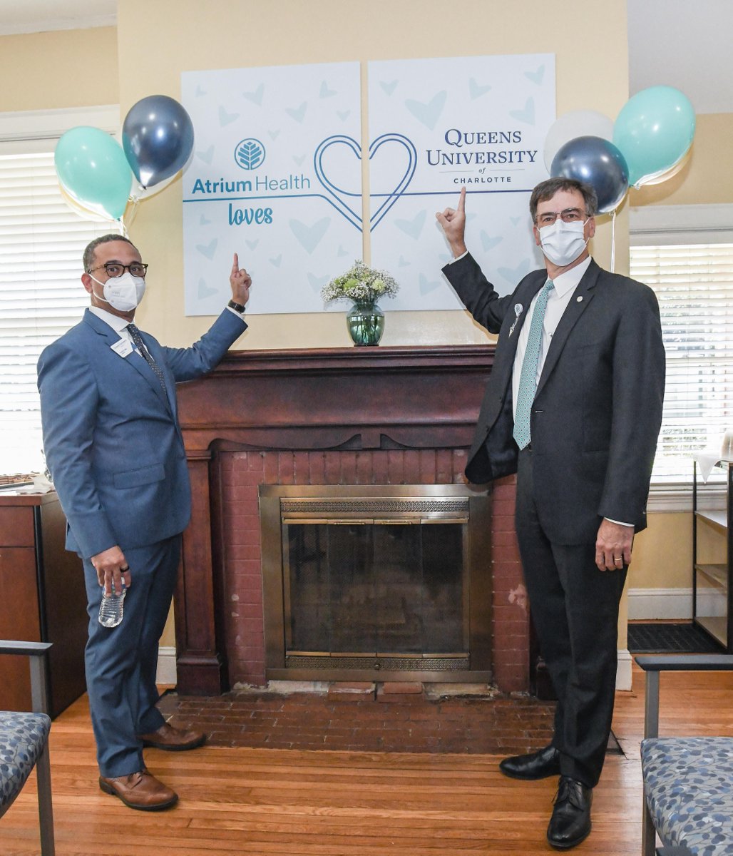 AtriumHealth's tweet photo. #AtriumHealth and @QueensUniv leadership celebrated the opening of the newly renovated, on-campus health and wellness center, operated by Atrium Health, in a ribbon-cutting ceremony. 

The multi-year agreement aims to expand care #ForAll students and enhance existing services. https://t.co/J6ePGxFlN5