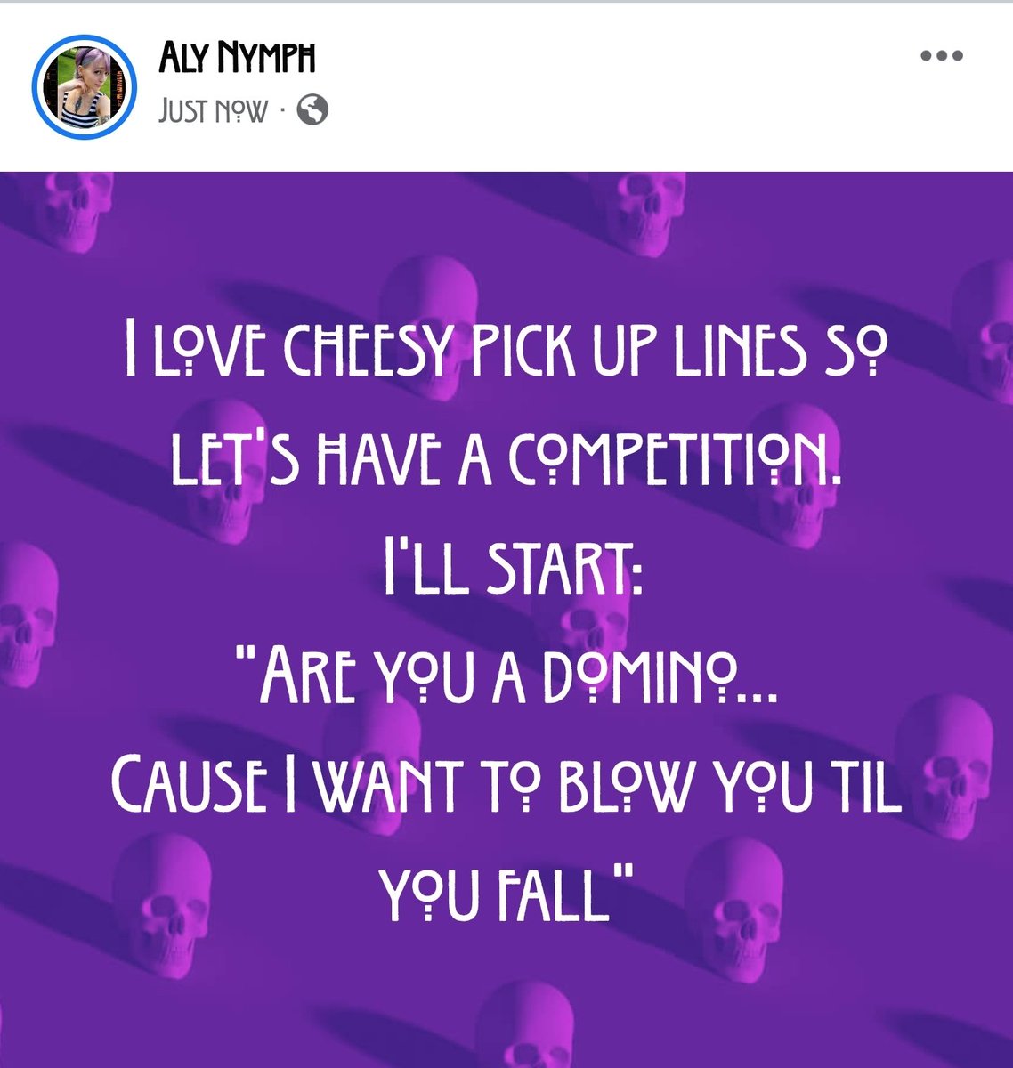 AlyNymph's tweet photo. 🤓Whatcha got? Need the cheese!🤓 #Competition #cheesypickuplines #cheesy #pickuplines #badjokes #bestpickupline #needthecheese https://t.co/bBhN7WSLyX