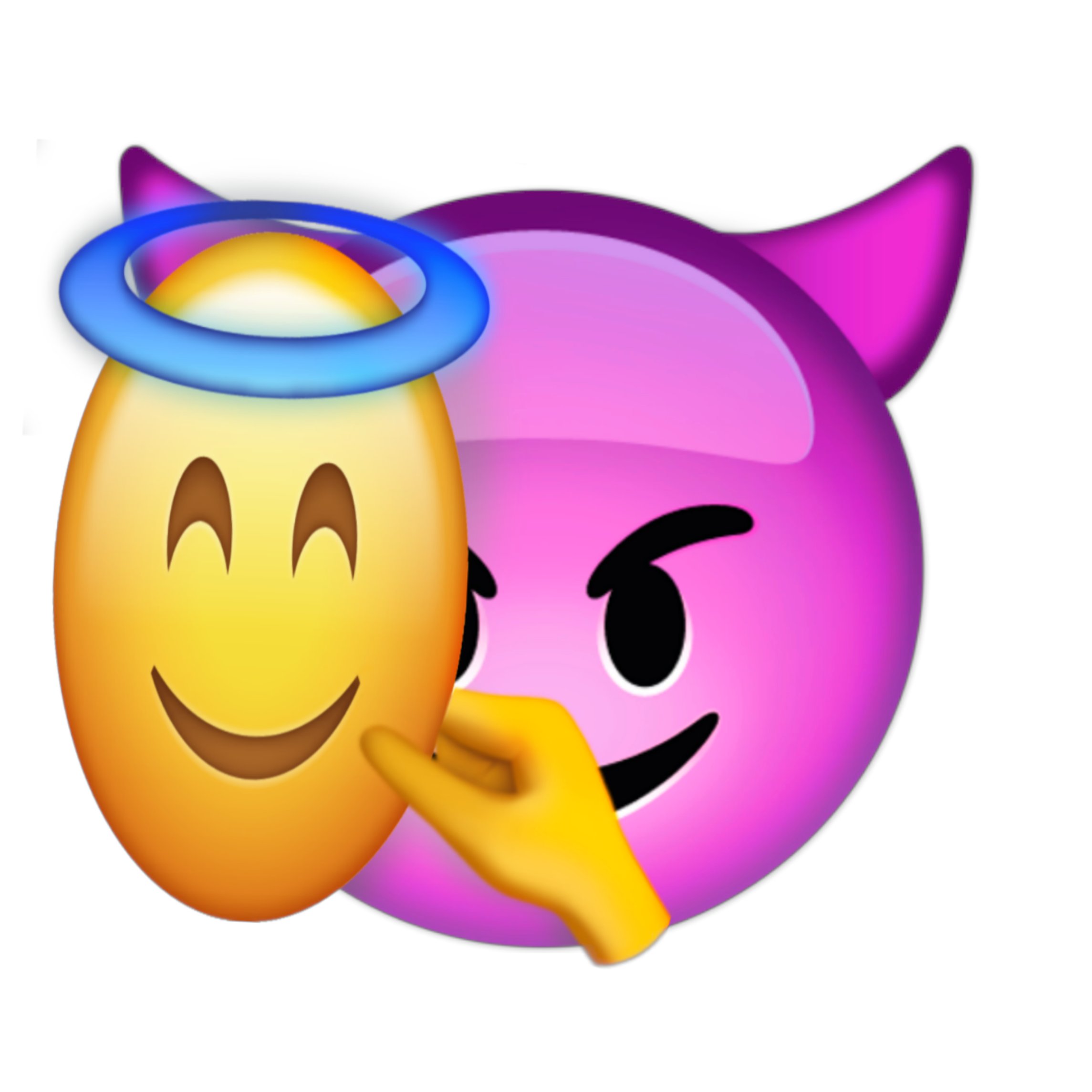 ЭМОДЖИ ангел и демон