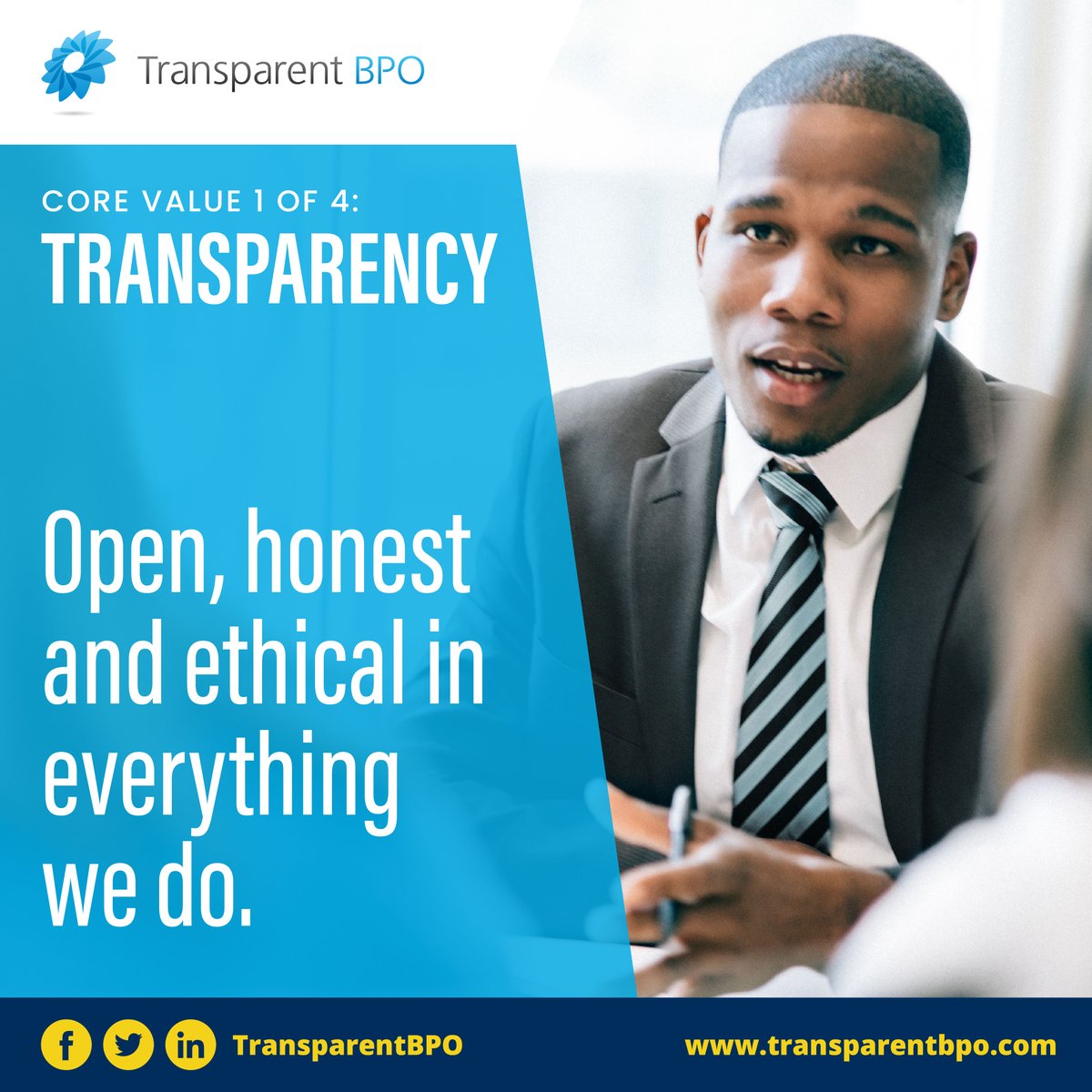 It's in our name - its what we do. Here's how bit.ly/3bt7LNo #TransparentBPO #ContactCenters