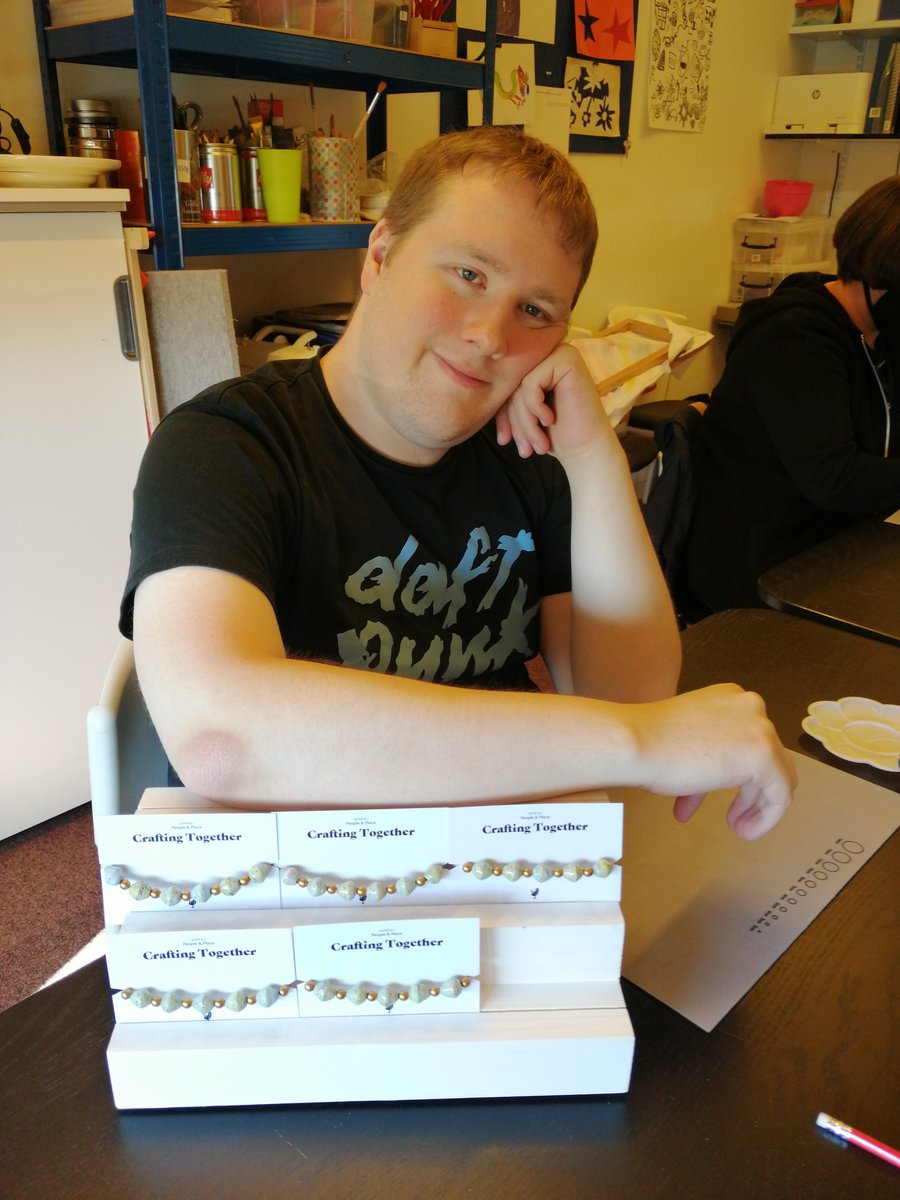 Great to be back in our studio today! Making Scotland map bead jewellery together.